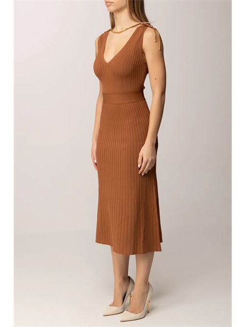 Abito in maglia à jour con dettaglio gioiello ELISABETTA FRANCHI | AM18S61E2/600